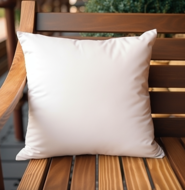 White Square Mockup Pillow